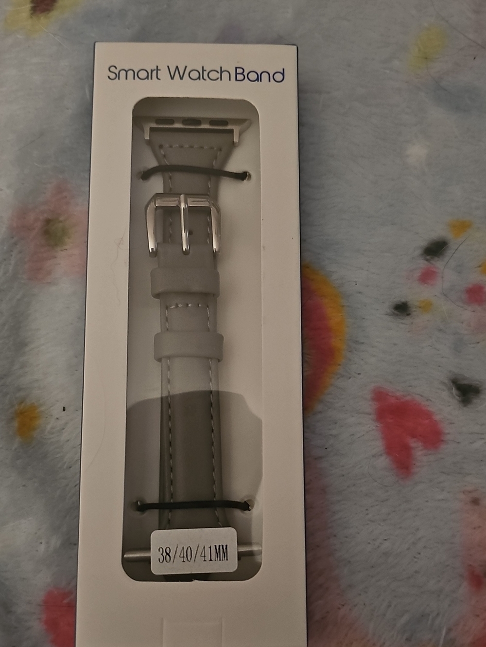 Gray Leather Smart Watch Band for 38/40/41mm